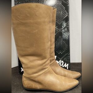 Women’s Vintage Pappagallo Tan Boots Size 10